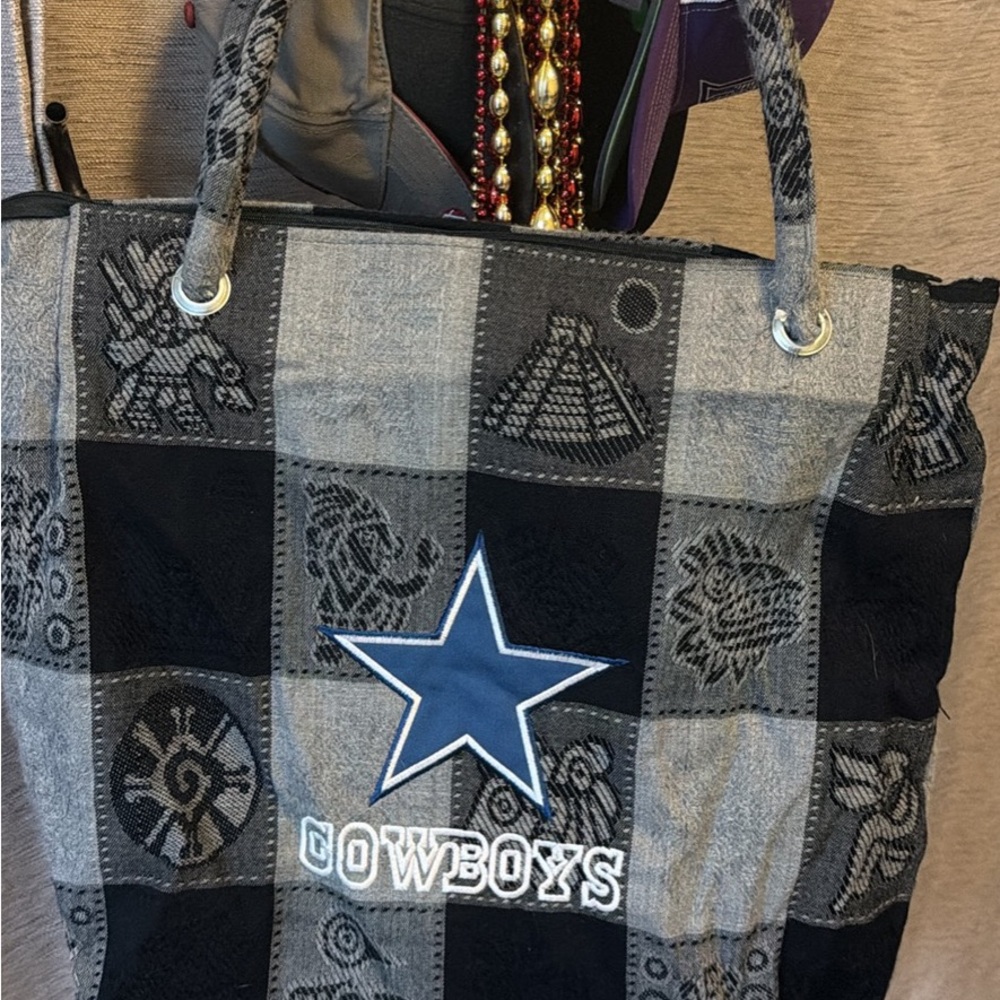 Cowboys Black and Gray Tote Bag